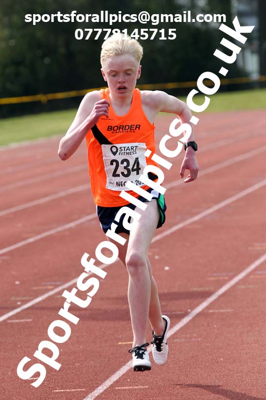 3000 metres, 2021 NECAA Open Graded Meeting, Morpeth. Photo: David T. Hewitson/Sports for All Pics